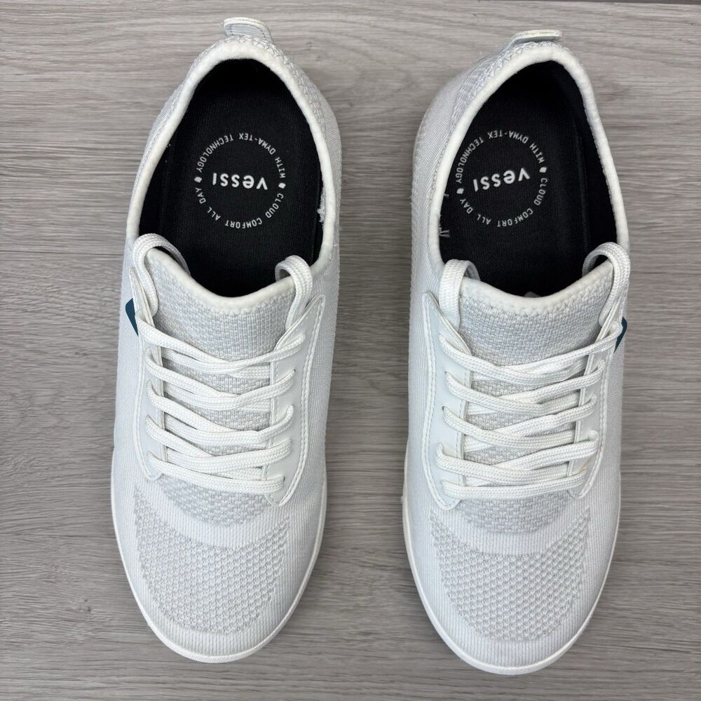 Vessi Weekend Sneaker Mens Size 10 Waterproof Shoes Marble White Summer Preppy - Picture 6 of 11